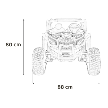 Duży Buggy dla dzieci UTV X3 Off-Road 2-osobowy 4 x 200W Różowy BBH-028.ROZ